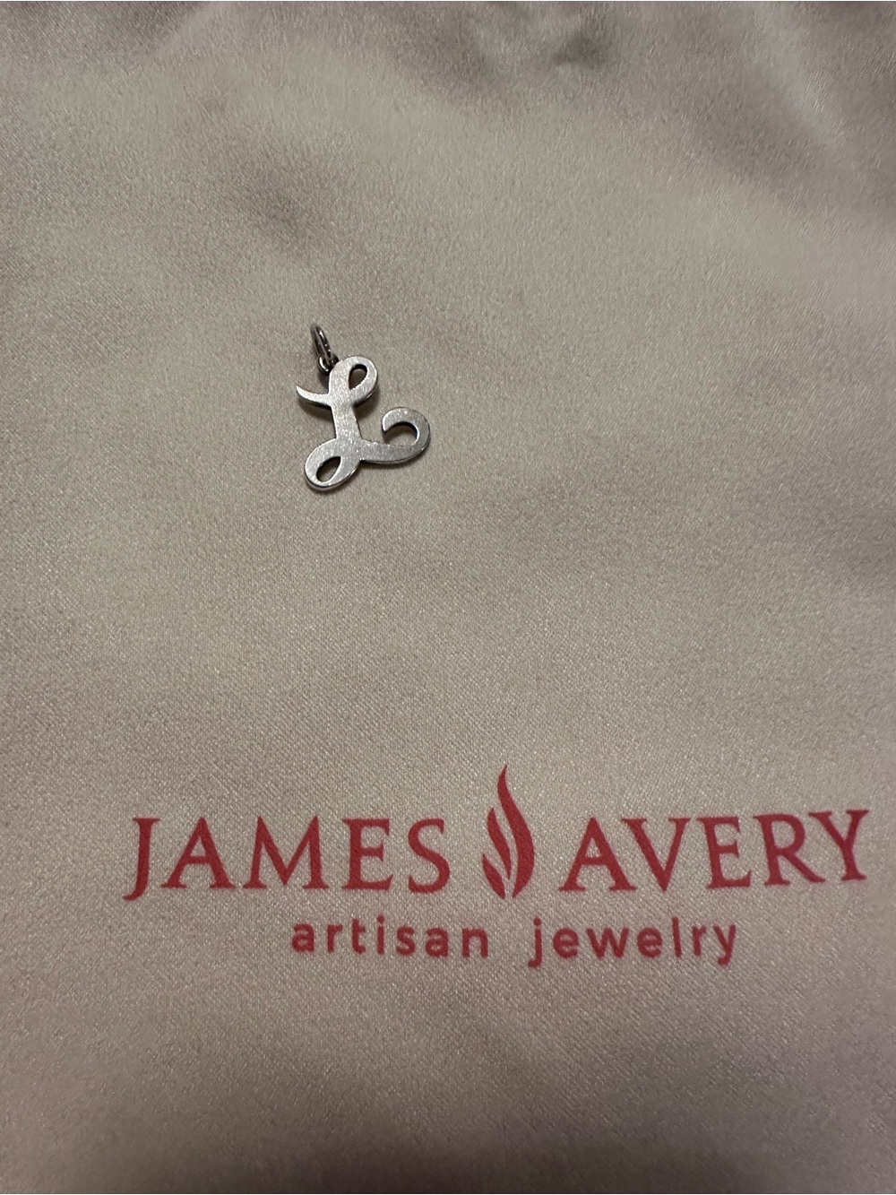 James Avery Silver Script Initial Pendant - Silver